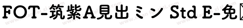 FOT-筑紫A見出ミン Std E字体转换